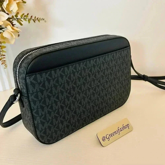 Michael kors purse Jet Set Large East/West Chain crossbody bag black signature - Picture 5 of 8